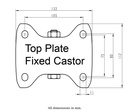 300HT series 150mm fixed  top plate 140x110mm - Plate drawing