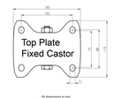 300HT series 200mm fixed top plate 140x110mm - Plate drawing