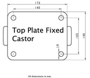 LS series 150mm fixed top plate 175x140mm - Plate drawing