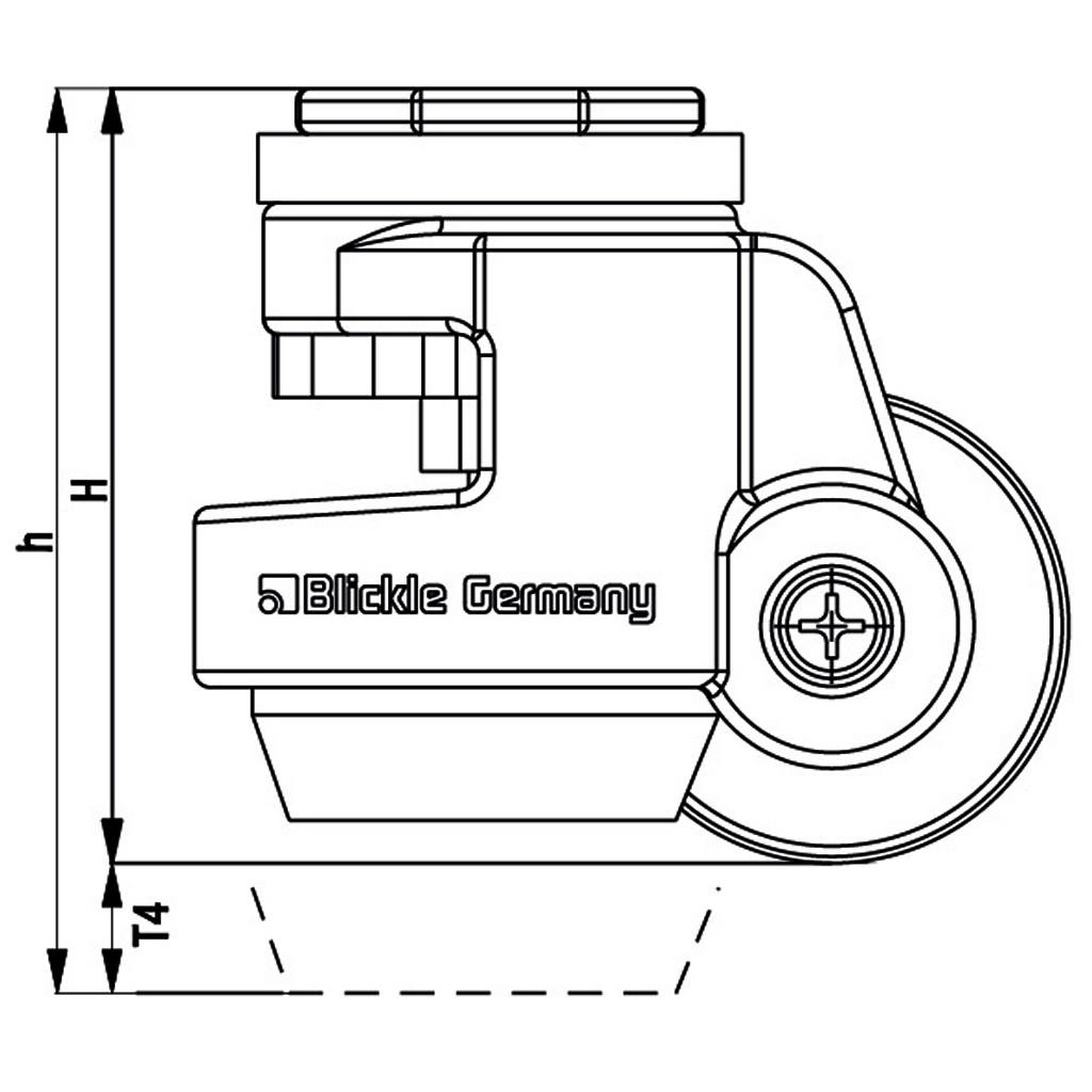 Levelling series HRIG-POA 63G - Heights drawing