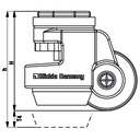 Levelling series HRIG-POA 63G - Heights drawing