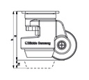 Levelling series HRP-POA 45G - Heights drawing