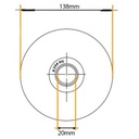 140mm V Groove wheel 2 ball bearing side view Drawing with Dimensions