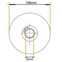 200mm V Groove wheel 2 ball bearing side view Drawing with Dimensions