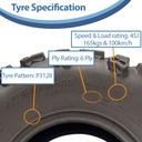 24x9.00-11 6pr Wanda Longhorn P3128 ATV tyre specification