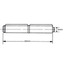 60mm Steel weldable hinge, removable pin - Drawing with Dimensions
