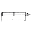 80mm Steel weldable hinge, removable pin Drawing with Dimensions