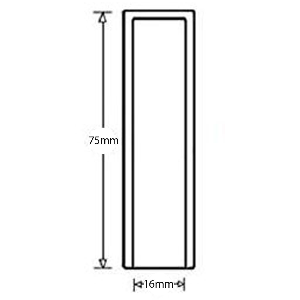 5/8" Hand grip white Drawing with Dimensions