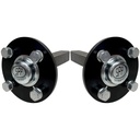 Hub/stub axle 40x40mm, 125mm long