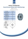 100mm Round groove wheel with 2 ball bearing 350kg - Spec sheet
