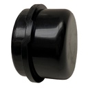 Black plastic cap