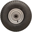 15x6.00-6 4pr Journey P332 grass tyre E-marked on steel rim 20mm ball bearing 65mm hub length side view