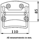 110mm Case handle - Dimensions