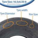 16.5x6.50-8 6pr Journey P815 High-speed trailer tyre size with text
