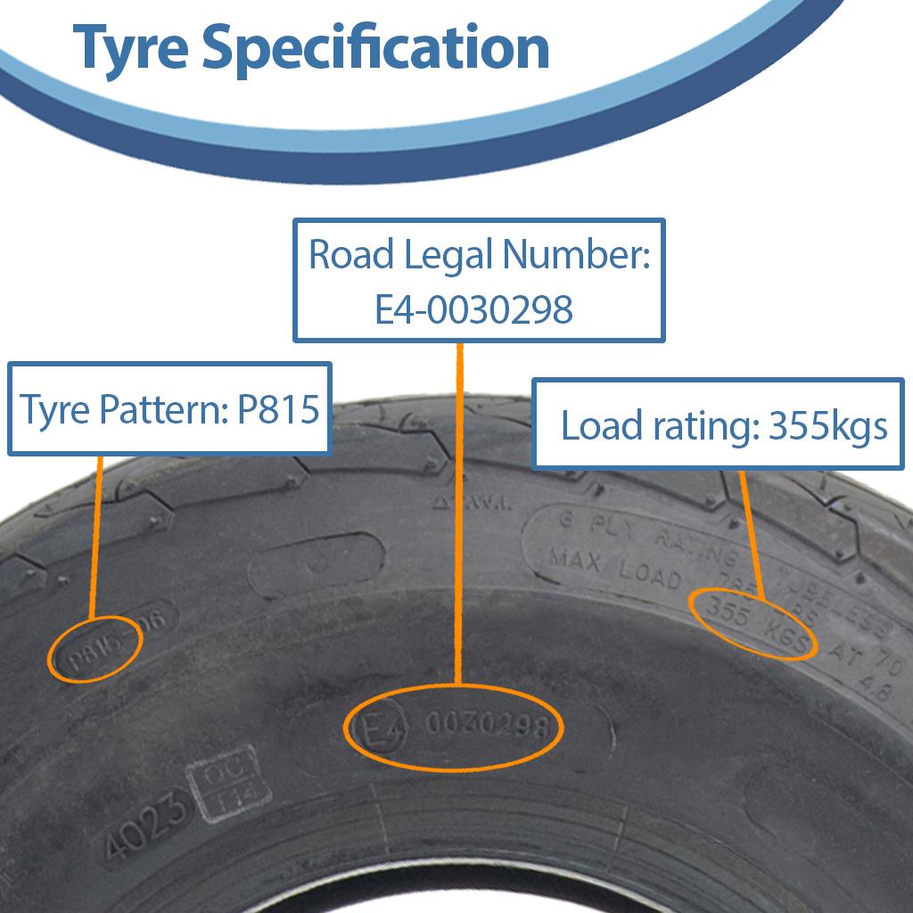 16.5x6.50-8 6pr Journey P815 High-speed trailer tyre specification