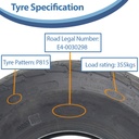 16.5x6.50-8 6pr Journey P815 High-speed trailer tyre specification