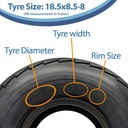 18.5x8.50-8 6pr Journey P815 high speed trailer tyre size with text