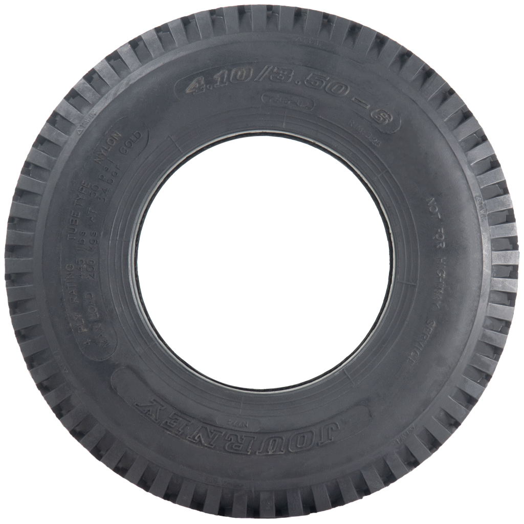 4.10/3.50-6 Journey P605 4ply block tube type tyre side view