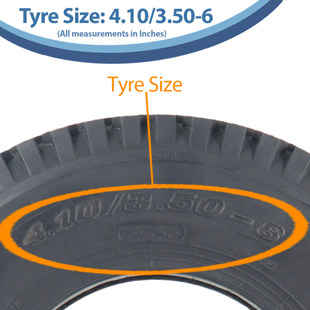 4.10/3.50-6 Journey P605 4ply block tube type tyre size