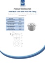 Ball Transfer Unit Heavy Duty 800 Series Carbon Chrome Load Ball Diameter 22.2mm - Spec sheet