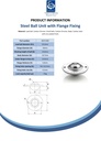 Ball Transfer Unit Flange Fixing Series Carbon Chrome Load Ball Diameter 25.4mm - Spec sheet