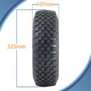 4.00x4 6pr Journey P6075 block tyre pattern with dimensions
