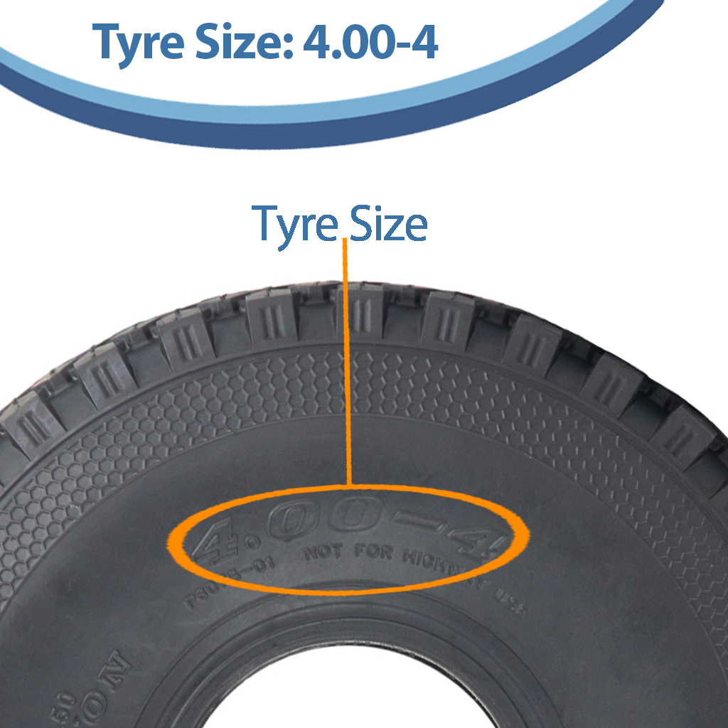 4.00x4 6pr Journey P6075 block tyre size with text