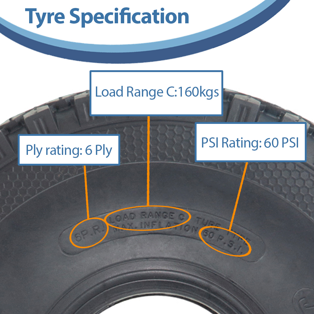 4.00x4 6pr Journey P6075 block tyre specification