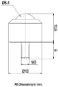 Ball Transfer Unit Mini Ball Series Stainless Steel Load Ball Diameter 6.4mm - Dimensions