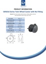 GR5016 Series 2x50mm black twin wheel castor with foot brake, no fitting, grey polyurethane tread on black nylon centre wheels 50kg - Spec sheet