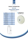 B15.156 Wheel series 150mm polypropylene 12.5mm bore hub length 59mm ball bearing 650kg - Spec sheet
