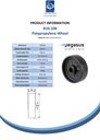 B10.108 Wheel series 108mm polypropylene 12mm bore hub length 44mm roller bearing 200kg - Spec sheet