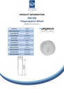A90.058 Wheel series 58mm polypropylene 8mm bore hub length 33mm plain bearing 100kg - Spec sheet