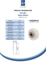 B15.081 Wheel series 80mm nylon 15mm bore hub length 40mm ball bearing 200kg - Spec sheet