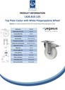 L420.B10.125 125mm swivel/brake top plate 105x80mm castor with polypropylene roller bearing wheel 175kg - Spec sheet