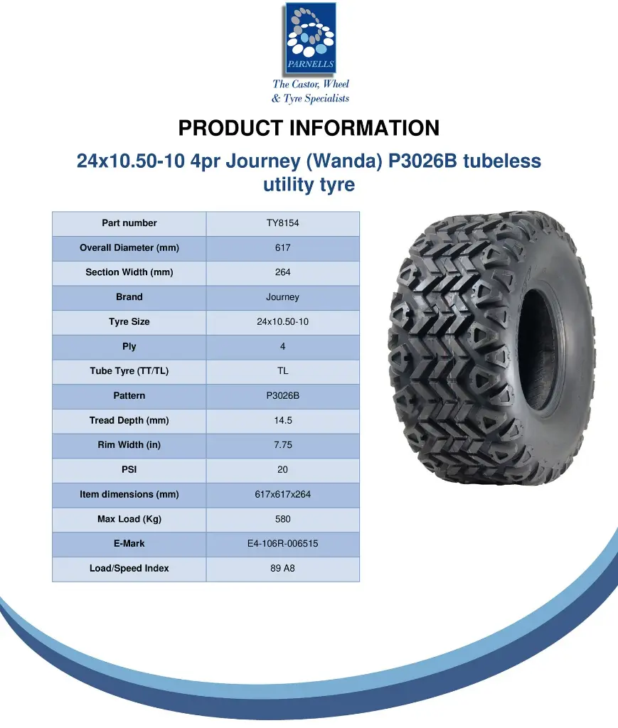 Parnells Online Tyre Spec Sheet - P3026B-TY8154.webp