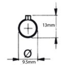 60mm Steel weldable hinge, removable pin - Data