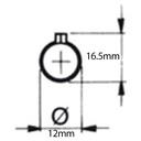 80mm Steel weldable hinge, removable pin - Data