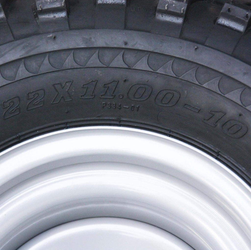22x11.00-10 4ply WANDA P334 UTILITY WHEEL 4/100 Silver RIM / brand