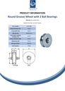 80mm Round groove wheel with 2 ball bearing - Spec sheet