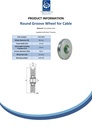 100mm Round groove wheel with 8mm groove for cable - Spec sheet