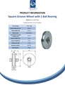 120mm Square groove wheel with 1 ball bearing Spec Sheet