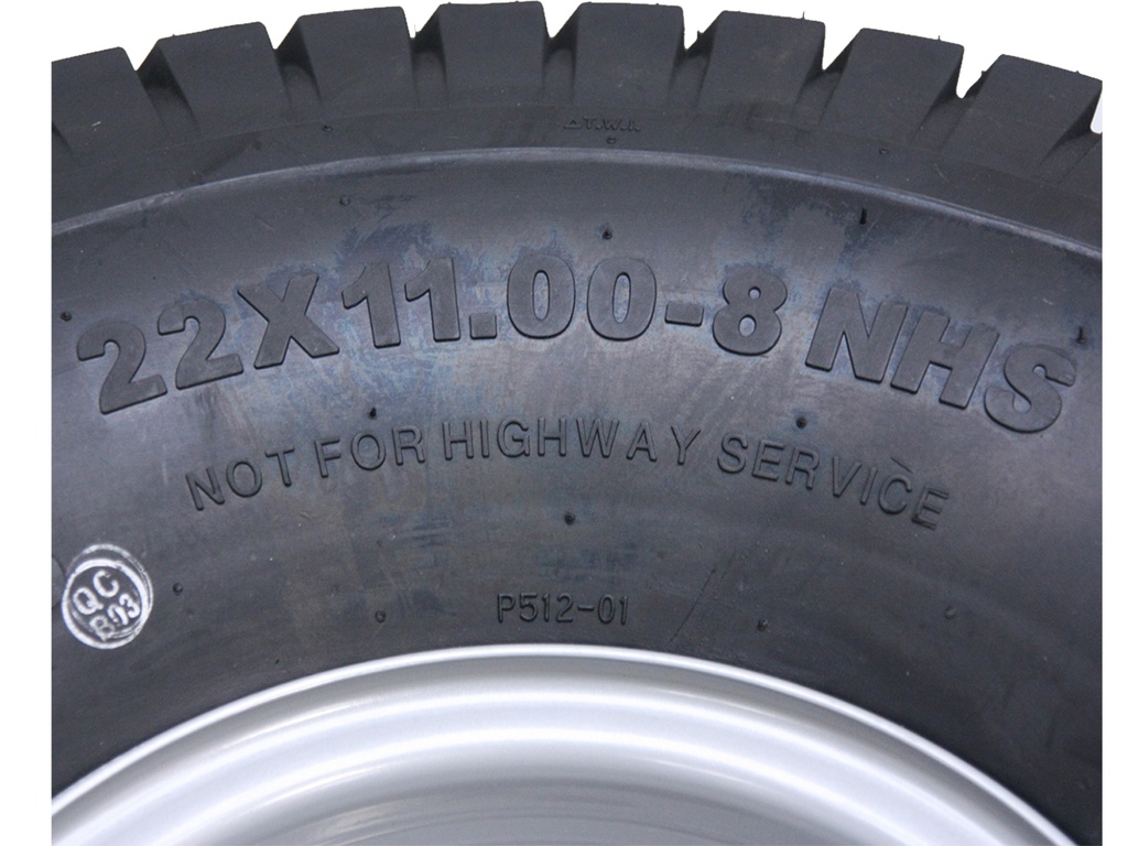 22x11.00-8 4pr Wanda P512 grass tyre TL on steel rim 4/100/60, 500kg load capacity / size