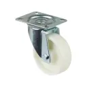 L400.B10.100 100mm swivel top plate 104x80mm castor with polypropylene roller bearing wheel 125kg