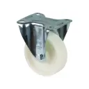 L410.B10.100 100mm fixed top plate 104x80mm castor with polypropylene roller bearing wheel 125kg