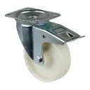 L420.B10.150 150mm swivel/brake top plate 135x110mm castor with polypropylene roller bearing wheel 300kg