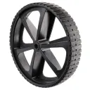 B51.401.P Wheel series 400mm black thermoplastic rubber on black polypropylene centre 25mm bore hub length 75mm plain bearing 300kg