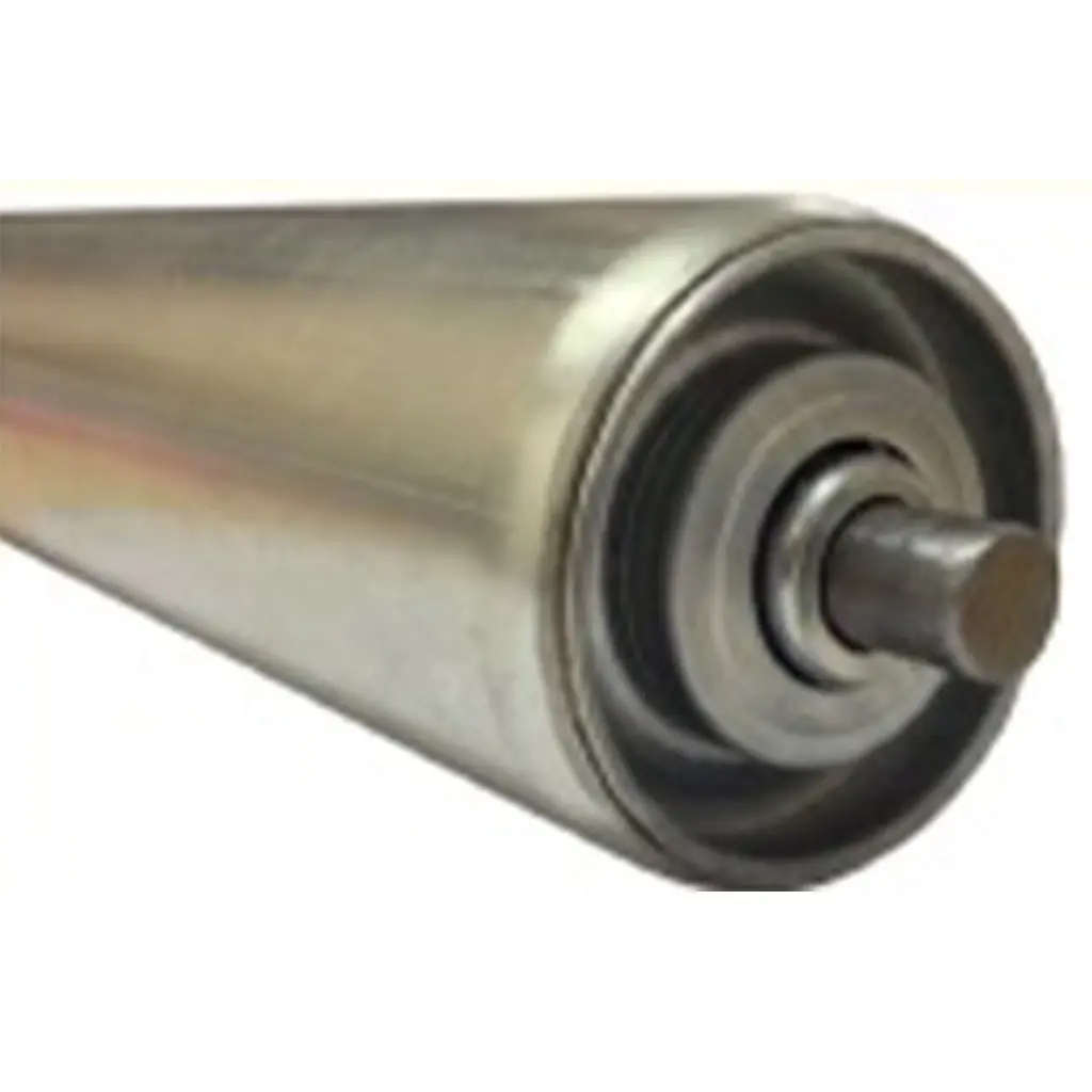 Conveyor roller 30x600mm zinc plated, 8mm round spring loaded axle 