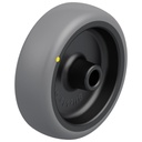 TPA 102/12G-ELS 100mm electrically conductive grey thermoplastic rubber on polypropylene centre 12mm bore hub length 45mm plain bearing 70kg