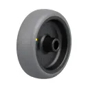 TPA 102/12G-ELS Wheel series 100mm electrically conductive grey thermoplastic rubber on polypropylene centre 12mm bore hub length 45mm plain bearing 70kg